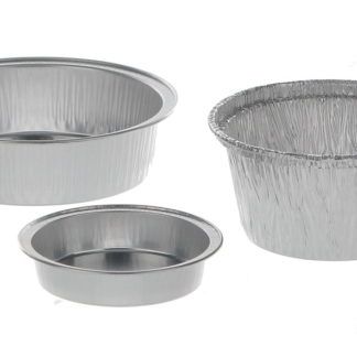 Szalki aluminiowe, pojemność 28ml, jednorazowe, okrągłe fi 64mm, wysokość 13mm, op.100szt.