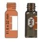 Vialki 1,5ml; 11,6x32mm; gwint N8, szkło oranżowe, pole do opisu