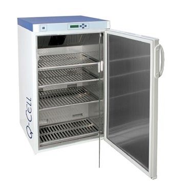 Chłodziarka laboratoryjna Q-Cell 140 CHL, wersja INOX, poj. 155 l, zakres 0°C do +15°C, SxGxW 550x600x865