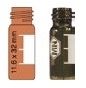Vialki 1,5ml; 11,6x32mm; gwint N10, szkło oranżowe, pole do opisu