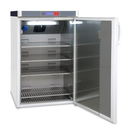 Chłodziarka laboratoryjna Q-Cell 240 CHL, wersja INOX, poj. 284 l, zakres 0°C do +15°C,  SxGxW 595x640x1500