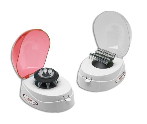 MyFuge mini wirówka, pokr. czerwona, z rotorem na 8x1.5/2.0 ml/32x0.2ml/4 PCR strips, logo Alchem