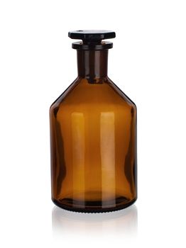 Butla szklana 50ml w/sz oranż,korek szkl.Simax