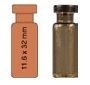 Vialki 1,5ml; 11,6x32mm;w/sz, kapslowane N11, szkło oranżowe