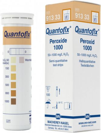 Paski Quantofix Nadtlenki 1000 0-1000 mg/l, 0 • 50 • 150 • 300 • 500 • 800 • 1000  mg/L H₂O₂