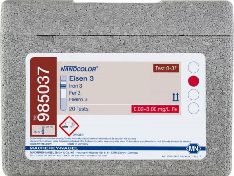 NANOCOLOR Żelazo 3 0,10-3,00 mg/l, dł. fali 540, 20 oznaczeń