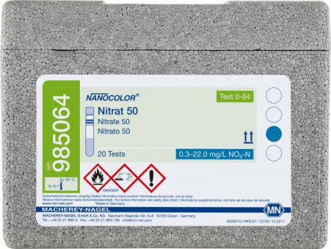 NANOCOLOR Azotany 50 2-100 mg/l, dł. fali 385, 20 oznaczeń