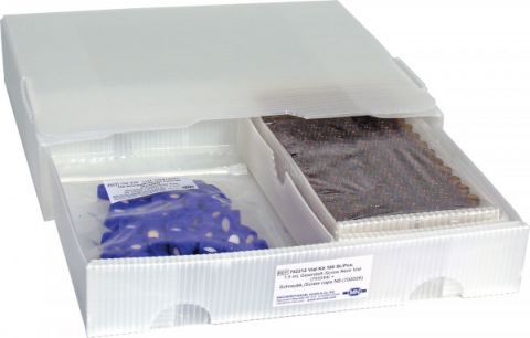Vialki 1,5ml; 11,6x32mm, gwint N9, szkło białe, płaskie dno + nakrętki 702288.1
