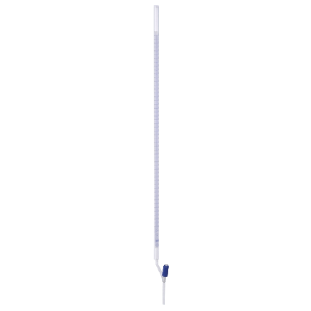 Biureta szkl.z kranem bocznym kl.AS 10ml(0,02ml),kran igłowy teflon,pasek Schell.CERT.SERII