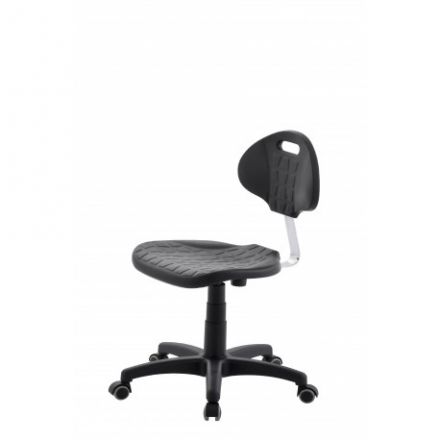 Krzesło obrotowe PU, podst. poliamidowa, podnośnik 130mm, chrom. wspornik oparcia
