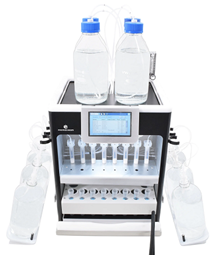 Moduł z konfiguracją Volume-Matrix Plus dla wydajnej obsługi i automatycznego płukania butelek o pojemności do 1 l.