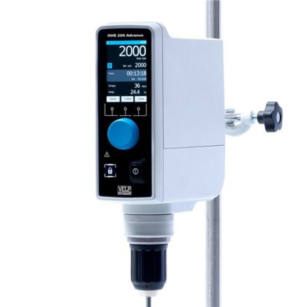 Mieszadło mechaniczne OHS 200 Advance, max moment obr. 200 Ncm, max lepkość 100.000mPas, próbka do 100L, z sondą temperatury na kablu, bez statywu i końcówki mieszającej