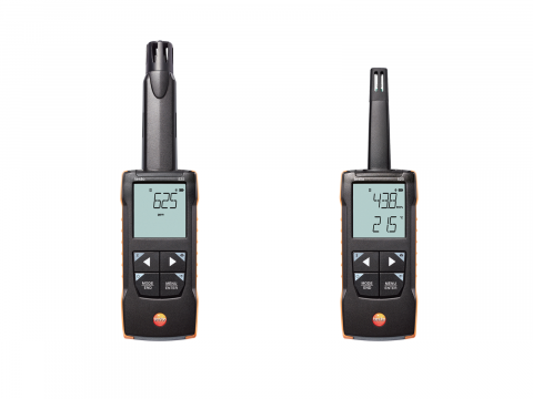 Zestaw 2 urządzeń do pomiarów klimatyzacji: miernik CO2 typ Testo 535 i termohigrometr Testo 625