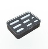 Zestaw 8 mieszadełek magnetycznych dł. 10, 15, 20, 25 (2x), 30, 35, 40 mm w plastikowym pudełku